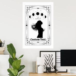Poster Tarô Feminista Mágico Místico Personalizável