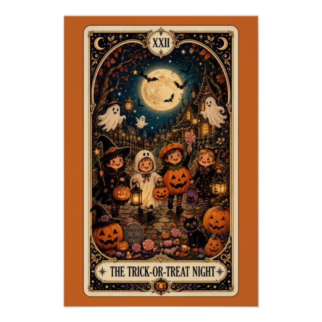 Pôster Tarot Assustador (Frente)