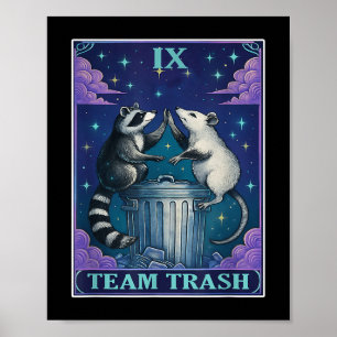 Poster Tarot Card Deck Team Trash Raccoon Tarot Cards Del