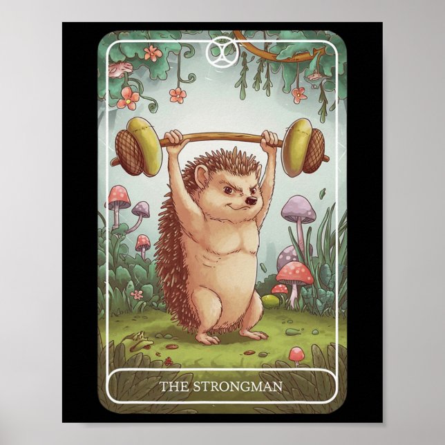 Poster Tarot Card Hedgehog Forongman Elevação (Frente)