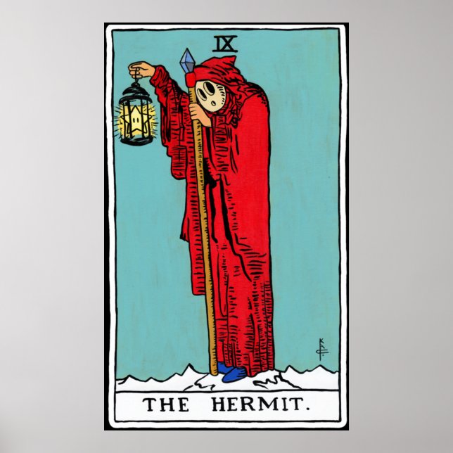 Poster Tarot Card The Hermit (Frente)