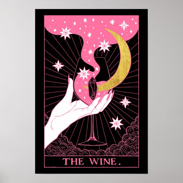 Poster Tarot para o vinho (Frente)