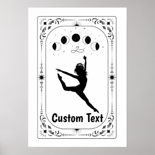 Poster Tarot Zodiac Celestial Personalizado Dançarina de