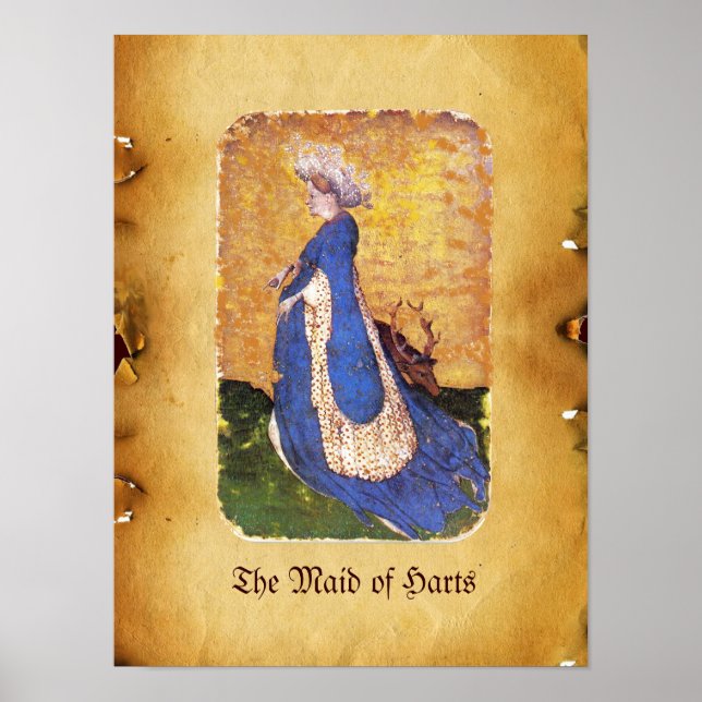 Pôster Tarots Anticos/Cartões de Tribunal Alemão/Mascarad (Frente)