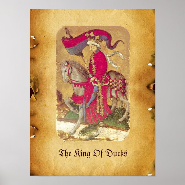 Pôster Tarots Anticos/Cartões de Tribunal Alemão/Rei dos  (Frente)