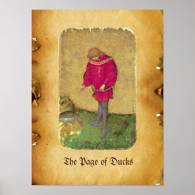 Poster Tarots Anticos/Cartões do Tribunal Alemão/Página d (Frente)