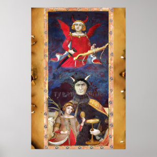 POSTER TAROTS DA RENASCENÇA ANTIGA 15 / O DEMÔNIO