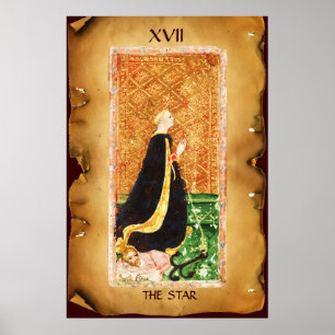 POSTER TAROTS DA RENASCENÇA ANTIGA 17 / A ESTRELA (ESPERA