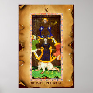 POSTER TAROTS RENAISSANCE ANTIGOS 10/RODA DA FORTUNA