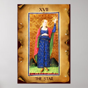 PÔSTER TAROTS RENAISSANCE ANTIGOS 17 / A ESTRELA