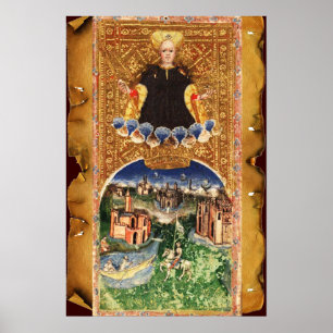 PÔSTER TAROTS RENAISSANCE ANTIGOS 21 / O MUNDO