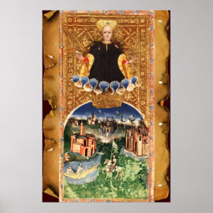 PÔSTER TAROTS RENAISSANCE ANTIGOS 21 / O MUNDO
