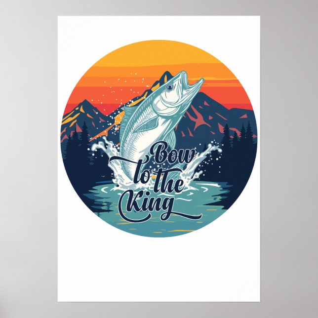 Poster Tarpon com Mosca Presente do Arco ao Rei (Frente)