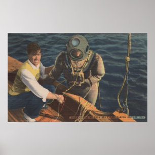 Poster Tarpon Springs, FL - opinião a boa de ascensão d