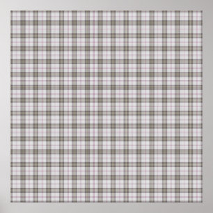 Poster Tartan de moda cinza