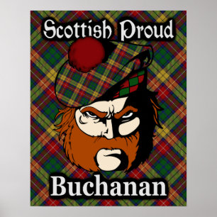 Pôster Tartan do Scottish de Buchanan do clã