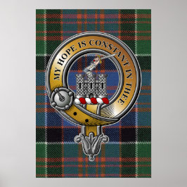 Poster Tartan e Emblema do Clã MacDonald Clanranald