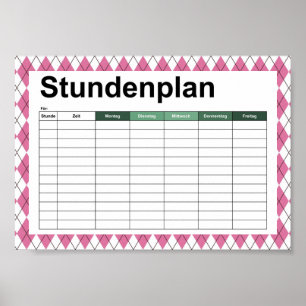 Poster Tartan-Pattern Pinky dos anos 70