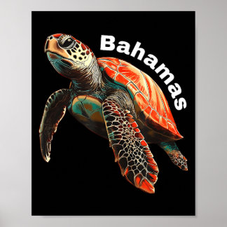 Poster Tartaruga bahamas souvenir_bahamas