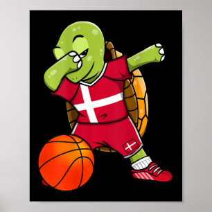 Poster Tartaruga Dançando Dinamarca Jersey Amantes de Dan