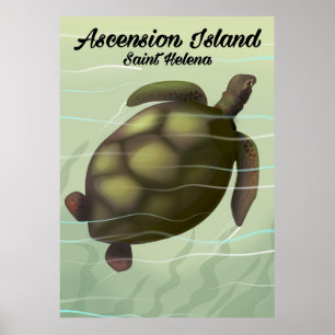 Poster Tartaruga do Mar de Ascensão