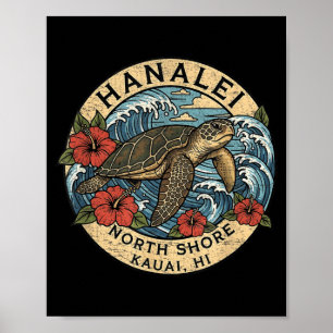 Poster Tartaruga Marinha Hei Kauai Havaí Férias Havaiano