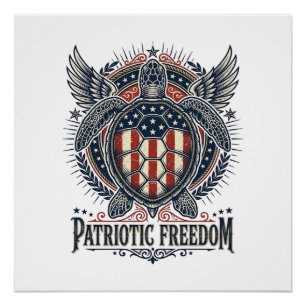 Pôster Tartaruga Marinha Patriota