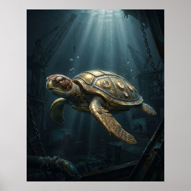 Poster Tartaruga Submersível (Frente)