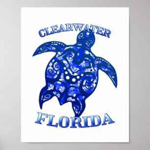 Poster Tartaruga Tribal da Flórida Clearwater
