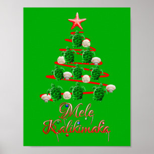 Pôster Tartarugas de mar de Mele Kalikimaka