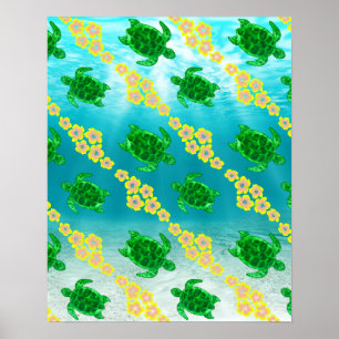 Poster Tartarugas do Mar Verde