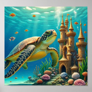 Poster Tartarugas do marMatéria
