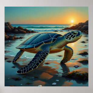 Poster Tartarugas do marMatéria