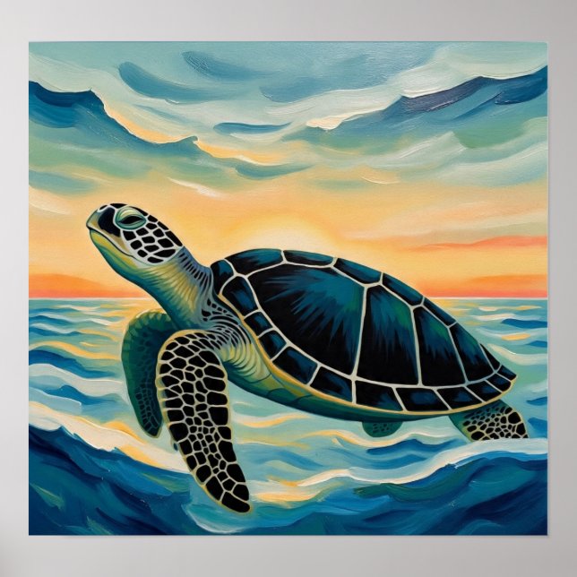 Poster Tartarugas do marMatéria (Frente)