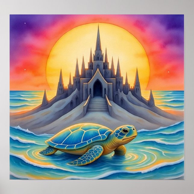 Poster Tartarugas do marMatéria (Frente)