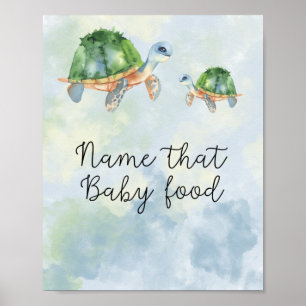 Poster Tartarugas marinhas - nome aquele alimento para be