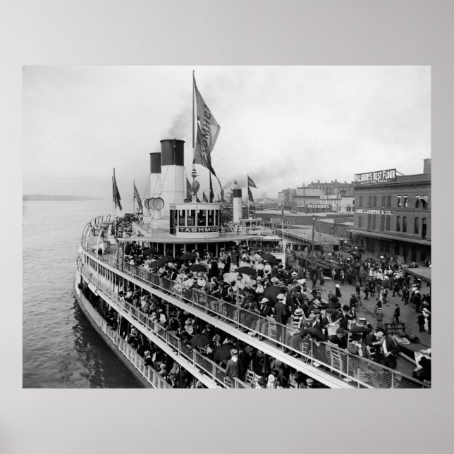 Poster Tashmoo em Detroit, 1900 (Frente)