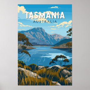 Poster Tasmânia Austrália Viagem Arte Vintage
