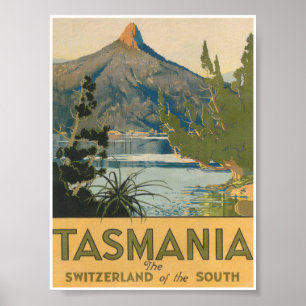 Poster Tasmânia, Suiça da Viagens vintage Sul