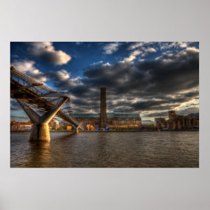 Pôster Tate Modern e ponte do milênio
