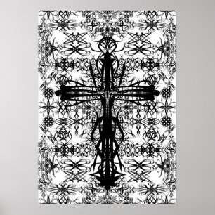 Pôster tatoo e cruz