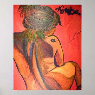 Pôster "Tatoo Kiss", Poster, vermelho, nu, Sincero Kimba