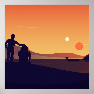 Poster Tatooine sunset