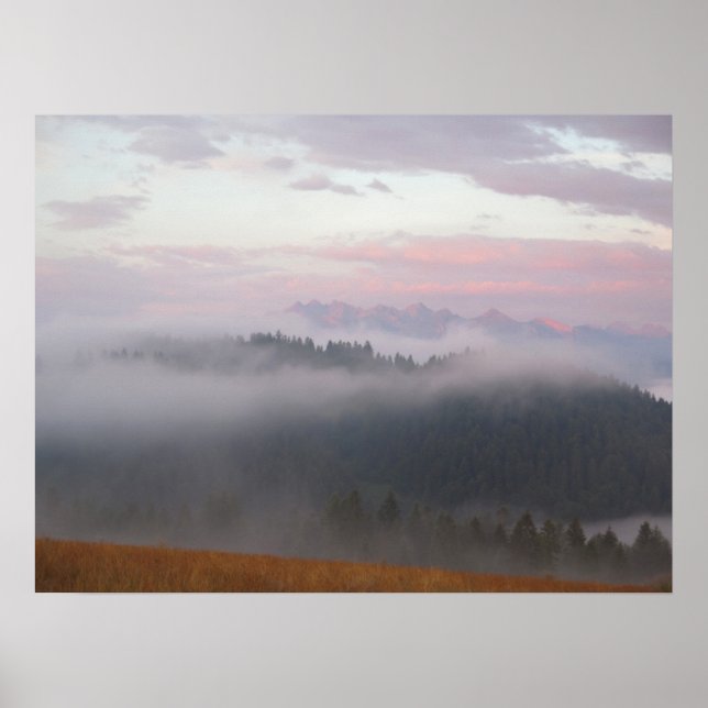 Poster Tatras e nevoeiro (Frente)