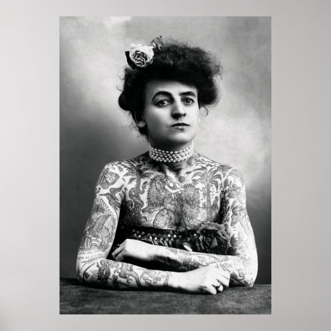 Poster TATTOO LADY c. 1900 (Frente)