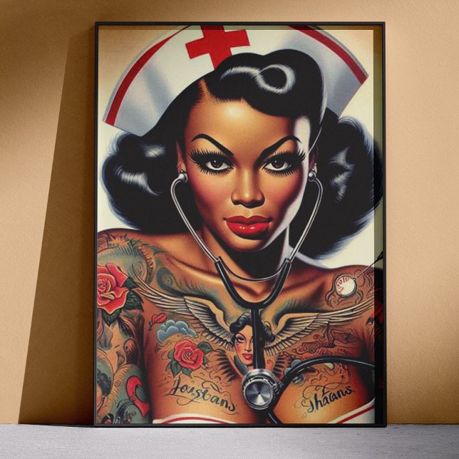 Pôster Tattooed Nurse Pin-up (Criador carregado)