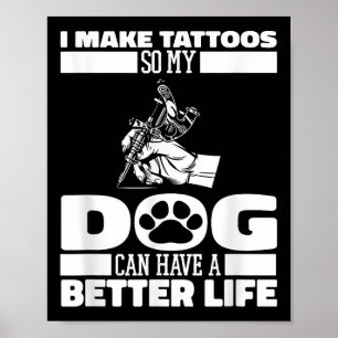 Poster Tatuador Cão Tattoos Tattooooer - Tatuador
