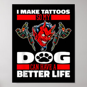 Poster Tatuador de Cachorro Tatuador - Tatuador Tatuador