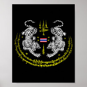 Poster Tatuagem Cultural de Muay Thai Buda Sak