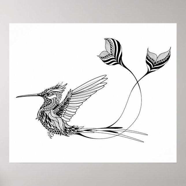 Pôster Tatuagem de aves psicodélicas 2 (Frente)